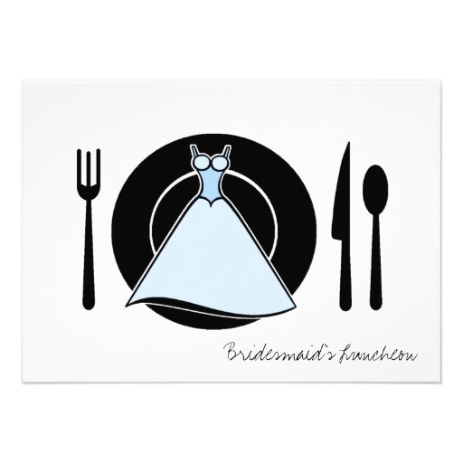 Bridesmaid Luncheon - Serving Set Custom Announcement