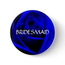 BRIDESMAID -midnight blue rose  button