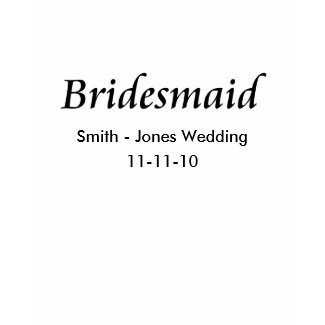 Bridesmaid Personalized Tee shirt