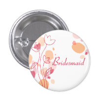 Bridesmaid petals wedding pin / button