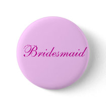 Bridesmaid Pink button