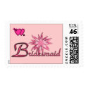 Bridesmaid Pink Postage Stamps stamp