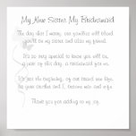 Bridesmaid Poem Print