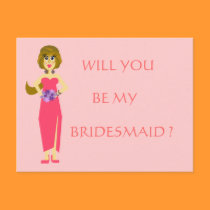 Bridesmaid Postcards postcards
