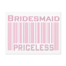 Bridesmaid Priceless postcards