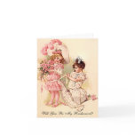 Bridesmaid Request Card Vintage Style Invitation
