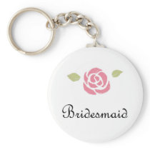 Bridesmaid Rose Key Chain