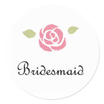 Bridesmaid Rose Stickers