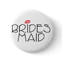 Bridesmaid Smooch buttons by WeddingWear Bridesmaid Smooch buttons