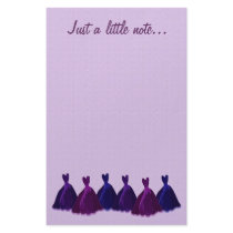 Bridesmaid Stationery - Purple & Blue Gowns by JaclinArt Bridesmaid Stationery - Purple & Blue Gowns