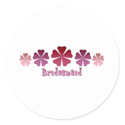 Bridesmaid Round Sticker