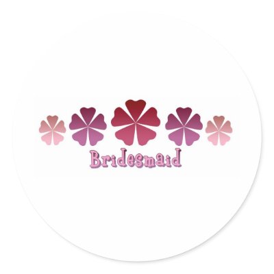 Bridesmaid Round Sticker