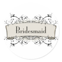 *Bridesmaid Round Sticker