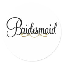 Bridesmaid Round Stickers