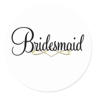 Bridesmaid Round Stickers