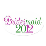 Bridesmaid Oval Stickers