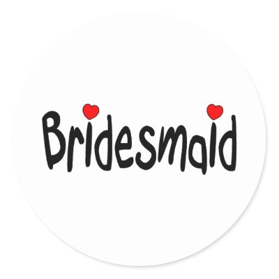 Bridesmaid Round Sticker