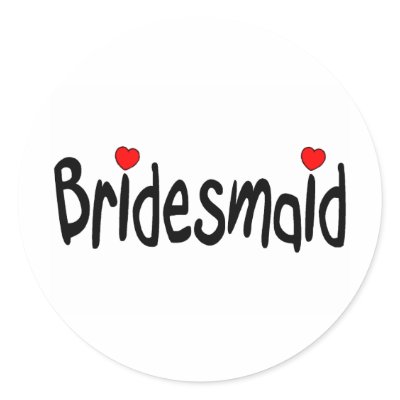 Bridesmaid Round Sticker