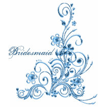 Bridesmaid T-Shirt: Sky Blue Elegance
