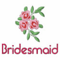 Bridesmaid T shirt with Embroidered Roses embroideredshirt