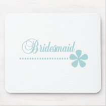 Bridesmaid Teal Elegance mousepads by weddingsareus Bridesmaid Teal Elegance mousepads
