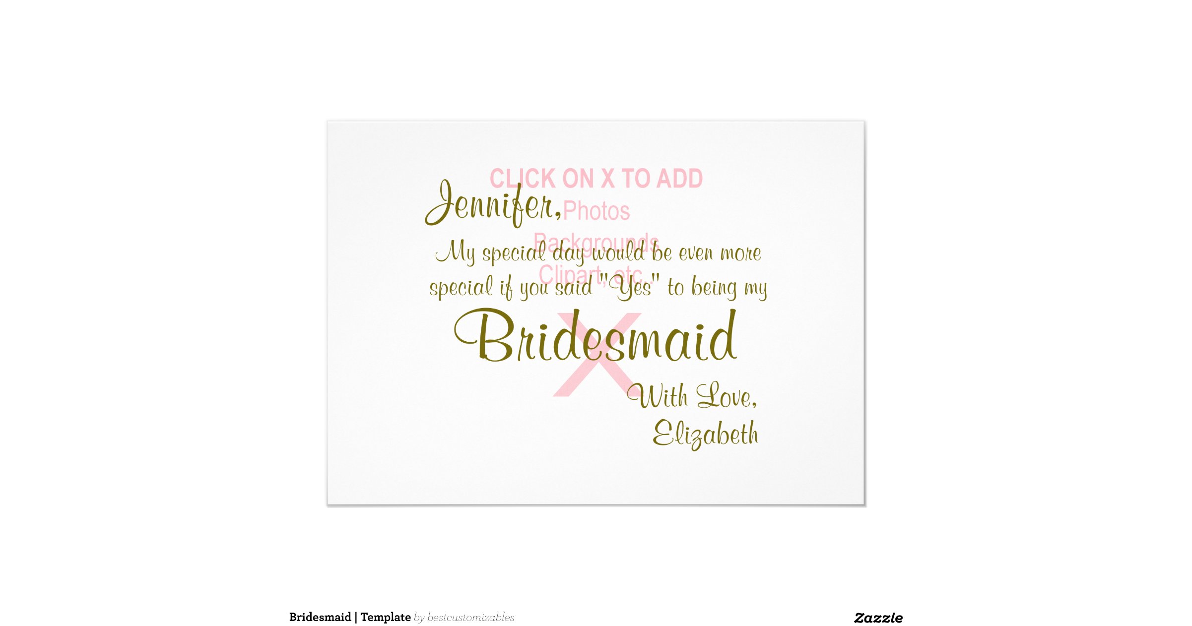 Bridesmaid Template 5x7 Paper Invitation Card Re88aea2e20b14cc39f10e7b6b36820e2 Zkrqe 1200 Jpg 5 By 7 Card Template