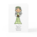 Bridesmaid Thank You Card by danascott Bridesmaid Thank You Card