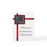 Bridesmaid Thank You Card Black Rose