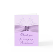Bridesmaid Thank You Card Lavender Lane