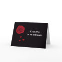 Bridesmaid Thank You Card -- Rose and Hearts