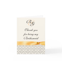 Bridesmaid Thank You Card Topaz Wedding Set