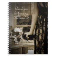 Bridesmaid Thank You Gift Spiral Notebook