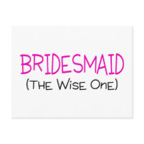 Bridesmaid The Wise One Postcard