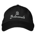 Bridesmaid Wedding I Black embroidered hats by Fashioncasbah Bridesmaid Wedding I Black embroidered hats