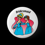 Bridesmaid Wedding ID Button buttons