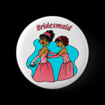 Bridesmaid Wedding ID Button buttons