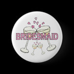Bridesmaid Wedding ID Button buttons