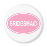 Bridesmaid Wedding Oval Pink Refrigerator Magnet