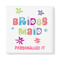 Bridesmaid Wedding Party Magnets