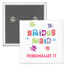 Bridesmaid Wedding Party Pinback Button