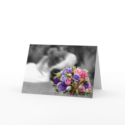 Bridesmaid, will you be my Bridesmaid black and wh Card