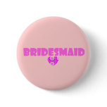 bridesmaid with heart buttons