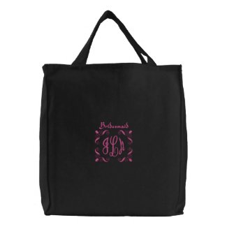 Bridesmaid with Monograms embroideredbag