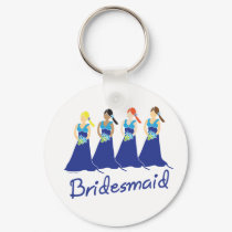 Bridesmaids in Blue Wedding Attendant Keychain by lesrubaweddings Bridesmaids in Blue Wedding Attendant Keychain