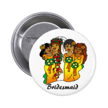 Bridesmaids in Colors of the Sun" Button