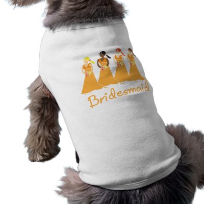 Gifts  Wedding Attendants on Bridesmaids In Peach Wedding Attendant Doggie T Shirt From Zazzle Com