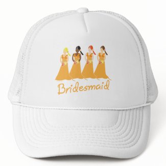 Bridesmaids in Peach Wedding Attendant Hat hat