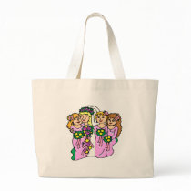Bridesmaids in Pink bags