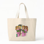 Bridesmaids in Pink Tote Bags