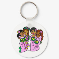 Bridesmaids in Pink II keychains